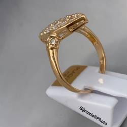Bague MARQUISE ZIRCONIUM Plaqué or 18 CARATS Tailles 48 à 64
