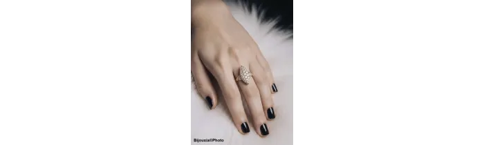 Bague MARQUISE ZIRCONIUM Plaqué or 18 CARATS Tailles 48 à 64