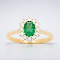 Bague Marquise Émeraude...