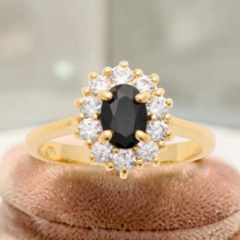 Bague Marquise Saphir Plaqué Or 18 Carats 750/000 Tailles CHOIX