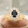 Bague Marquise Saphir Plaqué Or 18 Carats 750/000 Tailles CHOIX