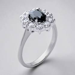 Bague Fleur Marquise Saphir...