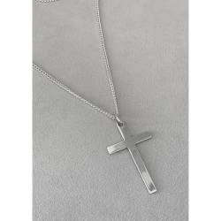 Pendentif Religieux Grande Croix En Argent Massif 925/000 Bijoux Mixte