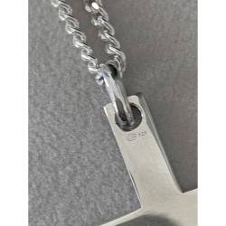 Pendentif Religieux Grande Croix En Argent Massif 925/000 Bijoux Mixte