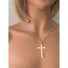 Pendentif Religieux Grande Croix En Argent Massif 925/000 Bijoux Mixte