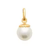 Collier Chaîne Forçat 45 cm + Pendentif Perle Plaqué Or 18 carats 750/000