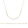 Collier Perles de Cristal Multicolore & Grains de Café En Plaqué Or 18 Carats 750/000