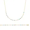 Collier Fin Orné de Cristal Multicolore en plaqué or 18 Carats 750/000