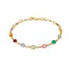 Bracelet Cristal Swarovski Multicolore Plaqué Or 18 Carats 750/000