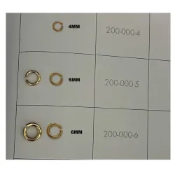 Anneau De Jonction 6MM Ouvert Apprêt Pour Collier/Bracelet Plaqué or 18 Carats