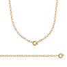 Collier maille jaseron ovale avec fermoir bouée en plaqué or 18 carats 750/000