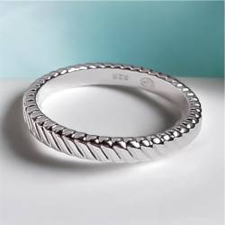 Bague Alliance Ciselée TAILLE 56 En Argent Massif 925/1000