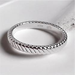 Bague Alliance Ciselée En Argent Massif 925/1000 Bijoux T50 à 60