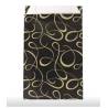 Emballage cadeau à soufflet "noir brillant" imprimé Volutes doré 12cm x 4,5cm x 20cm