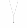 Collier Pendentif Double Boules Pendantes Argent Rhodié 925/000