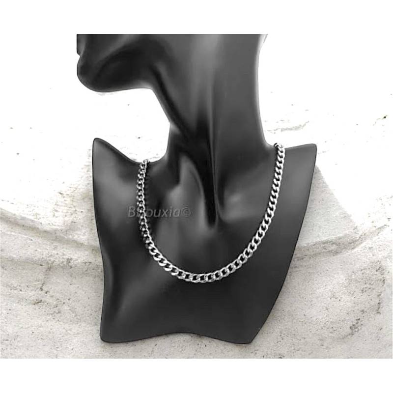 Chaîne Homme Maille Gourmette 50 CM Acier Inoxydable