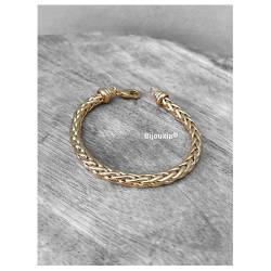 Bracelet Maille Palmier 19CM X 6MM Plaqué Or 18 Carats 750/000