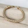 Bracelet Maille Palmier 19CM X 6MM Plaqué Or 18 Carats 750/000