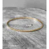 Bracelet jonc Diamètre 66MM Motifs Striés en plaqué or 18 carats 750/000