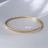 Bracelet jonc Diamètre 66MM Motifs Striés en plaqué or 18 carats 750/000