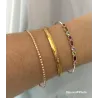 Bracelet jonc Diamètre 66MM Motifs Striés en plaqué or 18 carats 750/000