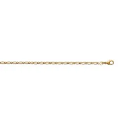 Chaîne Figaro 1-1 - 55CM  Largeur 2MM Plaqué or 18 CARATS 750/000