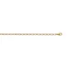Chaîne Figaro 1-1 - 55CM  Largeur 2MM Plaqué or 18 CARATS 750/000