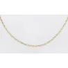 Chaîne 50CM X 2,50MM En Maille Alternée 1-1 Figaro Plaqué Or 18 Carats