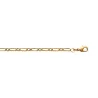 Chaîne 50CM X 2,50MM En Maille Alternée 1-1 Figaro Plaqué Or 18 Carats