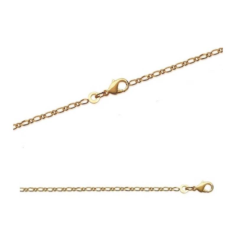 Chaîne Figaro 1-1 Fine 50CM X 1.80mm En Plaqué or 18 CARATS 750/000