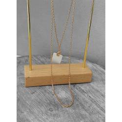 Chaîne maille forçat - mixte - 45cm - en plaqué or 3 microns 750/000