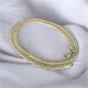 Collier Maille Anglaise 45cm X 5mm En Plaqué Or 18 carats Bijou Femme
