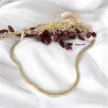 Collier Maille Anglaise 45cm X 5mm En Plaqué Or 18 carats Bijou Femme
