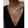 Collier Maille Anglaise 45cm X 5mm En Plaqué Or 18 carats Bijou Femme
