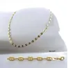 Chaîne Maille Grain De Café 50 CM X 5MM Plaqué or 18 CARATS 750/1000