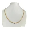 Chaîne Maille Grain De Café 50 CM X 5MM Plaqué or 18 CARATS 750/1000