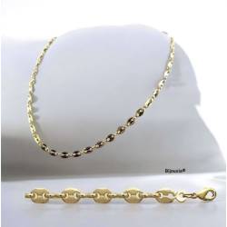 Chaîne Grain De Café 50 CM Plaqué or 18 CARATS 750/1000 Bijoux Homme