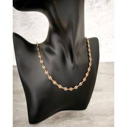 Chaîne Grain De Café 50 CM Plaqué or 18 CARATS 750/1000 Bijoux Homme