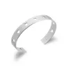 Jonc Manchette Coeurs En Argent Massif 925/1000 Rhodié