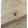 Pendentif Coeur Coccinelle En Argent Massif 925/000 Bijoux Enfant