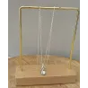 Pendentif Glamour Cristal Rond Zirconium En Argent Massif 925/000