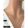 Collier Glamour Pendentif Cristal Zirconium En Argent Massif 925/000