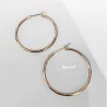 Boucles D'oreilles Créoles Diamètre 3cm Plaqué Or 18 CARATS 750/000