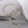 Boucles D'oreilles Créoles Diamètre 3cm Plaqué Or 18 CARATS 750/000