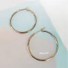 Boucles D'oreilles Créoles Diamètre 3cm Plaqué Or 18 CARATS 750/000