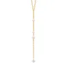 Collier Chaîne & Tige Pendante Cristaux Zirconium En Plaqué Or 18 Carats 750/000