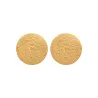 Boucle D'oreilles Puces Plates Martelées En Plaqué Or 18 Carats 750/000