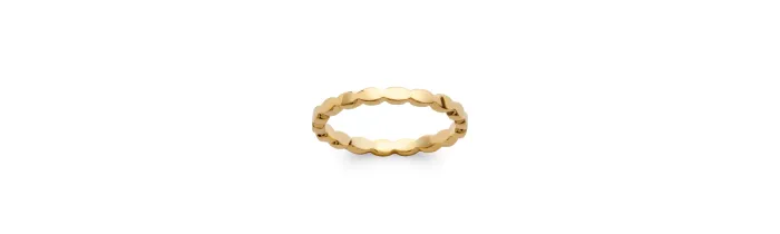 Alliance Ondulée En Plaqué or 18 CARATS 750/1000 TAILLES 48 à 64