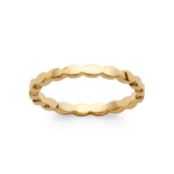 Alliance Ondulée En Plaqué or 18 CARATS 750/1000 TAILLES 48 à 64