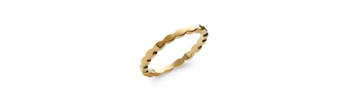 Alliance Ondulée En Plaqué or 18 CARATS 750/1000 TAILLES 48 à 64